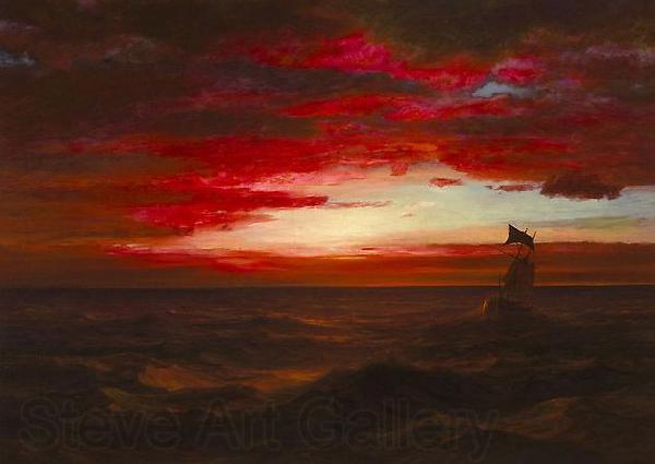 Frederic Edwin Church Marine Sunset Spain oil painting art